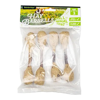Bainbridge Small Animal Treat Hay Barbells 4 Pack - Woonona Petfoods
