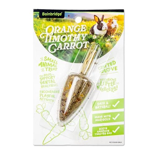 Bainbridge Small Animal Treat Timothy Orange Carrot - Woonona Petfoods