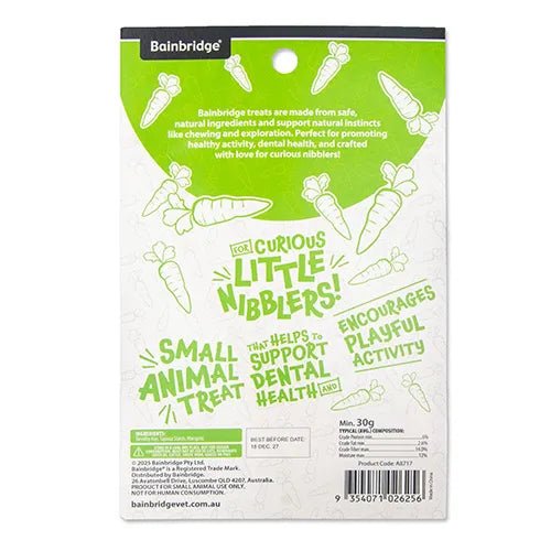 Bainbridge Small Animal Treat Timothy Orange Carrot - Woonona Petfoods