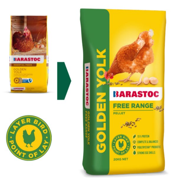 Barastoc Golden Yolk Layer Pellets 20kg - Woonona Petfood & Produce