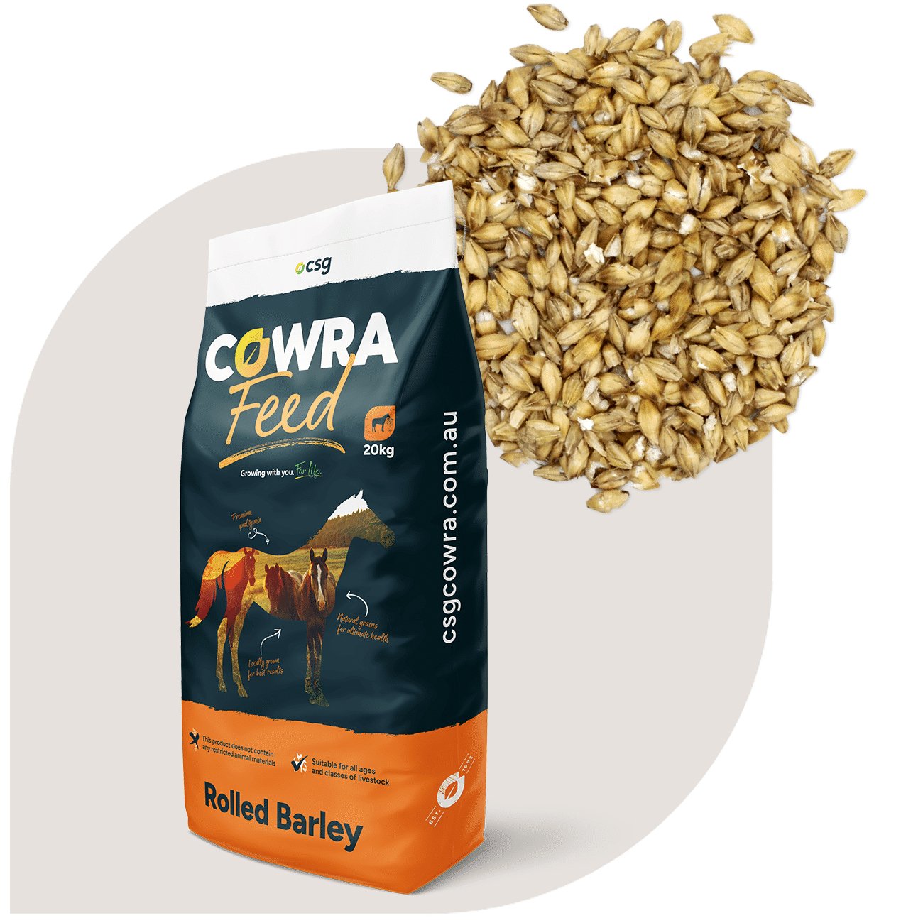 Barley Rolled 20kg - Woonona Petfood & Produce