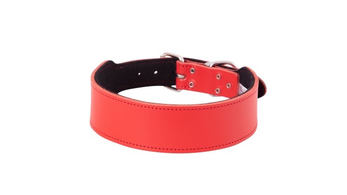 Beau Pets Collar Staffy Plain Red Sz:50cm - Woonona Petfood & Produce