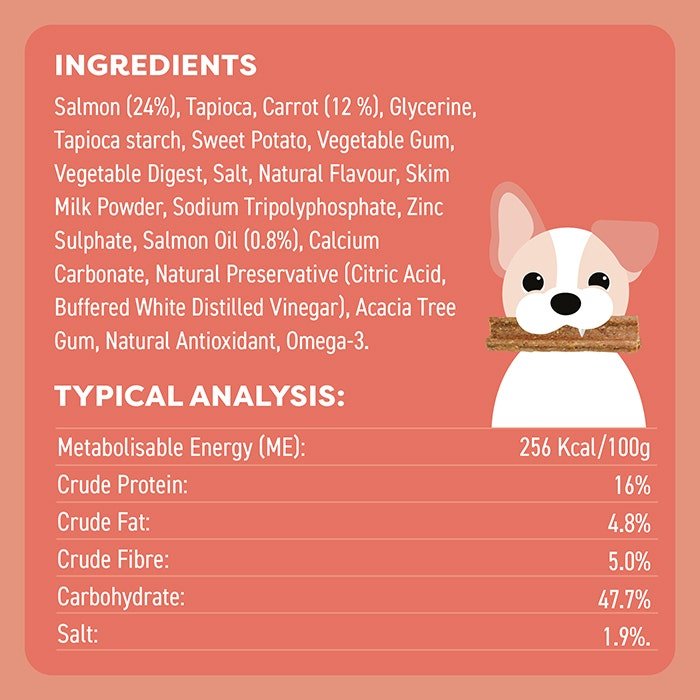 Bell & Bone Puppy Dental Chews Salmon and Carrot - Woonona Petfoods