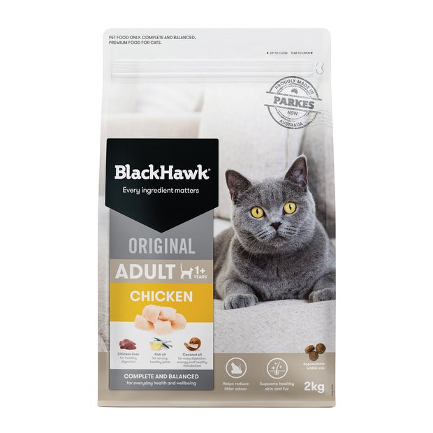 Black Hawk Dry Cat Food Adult Chicken - Woonona Petfood & Produce