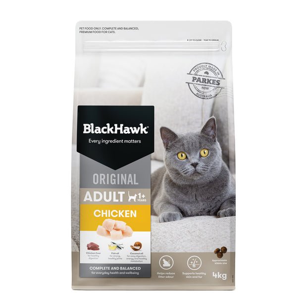 Black Hawk Dry Cat Food Adult Chicken - Woonona Petfood & Produce