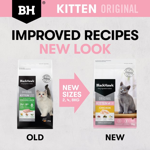 Black Hawk Dry Cat Food Kitten Chicken - Woonona Petfood & Produce