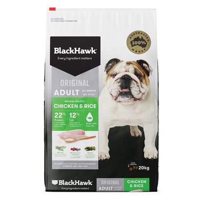 Black Hawk Dry Dog Food Adult Chicken & Rice - Woonona Petfoods