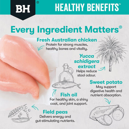 Black Hawk Dry Dog Food Healthy Benefits Sensitive Skin and Gut - Woonona Petfoods