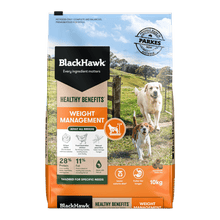 Black Hawk Dry Dog Food Healthy Benefits Weight Management - Woonona Petfoods