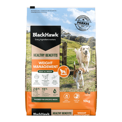 Black Hawk Dry Dog Food Healthy Benefits Weight Management - Woonona Petfoods
