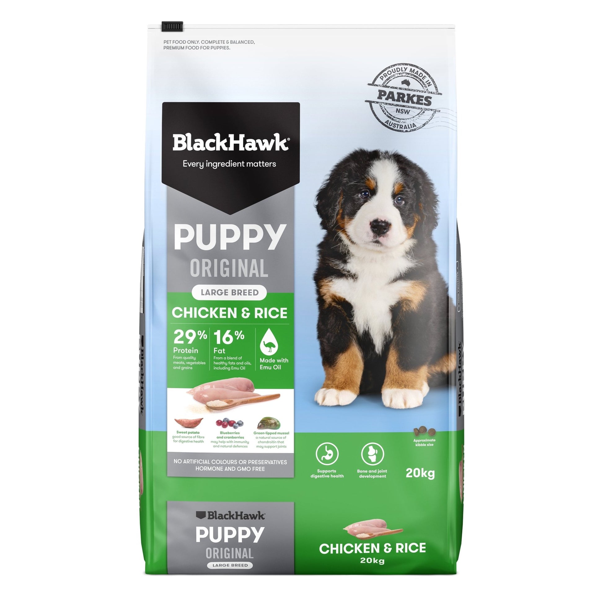 Black Hawk Dry Dog Food Puppy Large Breed Chicken and Rice - Woonona Petfoods