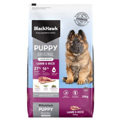 Black Hawk Dry Dog Food Puppy Large Breed Lamb and Rice - Woonona Petfoods