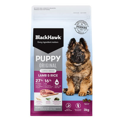 Black Hawk Dry Dog Food Puppy Large Breed Lamb and Rice - Woonona Petfoods