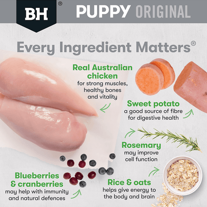 Black Hawk Dry Dog Food Puppy Medium Breed Chicken and Rice - Woonona Petfoods