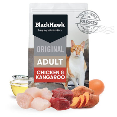 Black Hawk Dry Food Cat Adult Chicken and Kangaroo - Woonona Petfood & Produce