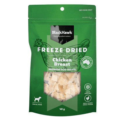 Black Hawk Freeze Dried Dog Treats Chicken Breast 40g - Woonona Petfoods