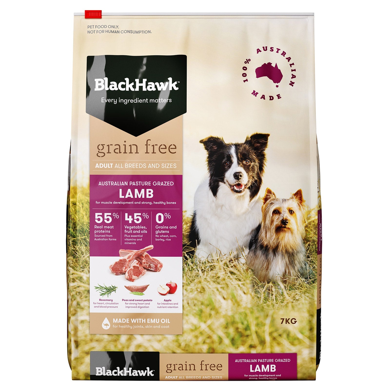 Black Hawk Grain Free Dry Dog Food Lamb - Woonona Petfood & Produce