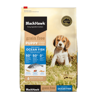 Black Hawk Grain Free Dry Dog Food Puppy Ocean Fish - Woonona Petfoods