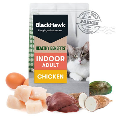 Black Hawk Healthy Benefits Dry Cat Food Indoor Chicken - Woonona Petfood & Produce
