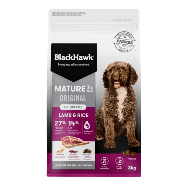 Black Hawk Mature Lamb and Rice Dry Dog Food - Woonona Petfood & Produce