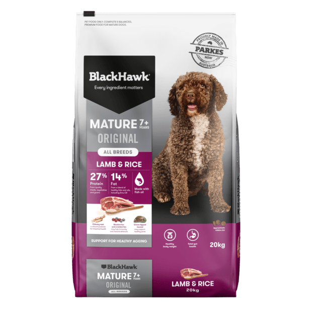 Black Hawk Mature Lamb and Rice Dry Dog Food - Woonona Petfood & Produce