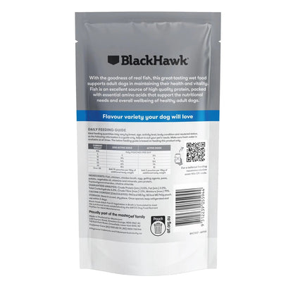 Black Hawk Wet Dog Food Adult Fish and Vegetables 140g - Woonona Petfoods