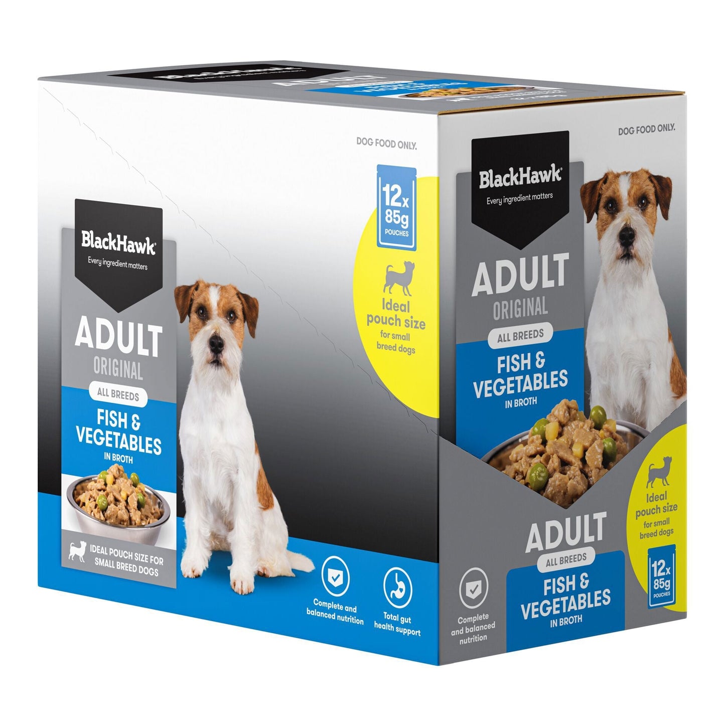 Black Hawk Wet Dog Food Adult Fish and Vegetables 85g - Woonona Petfoods