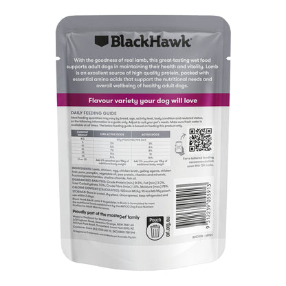 Black Hawk Wet Dog Food Adult Lamb and Vegetables 85g - Woonona Petfoods