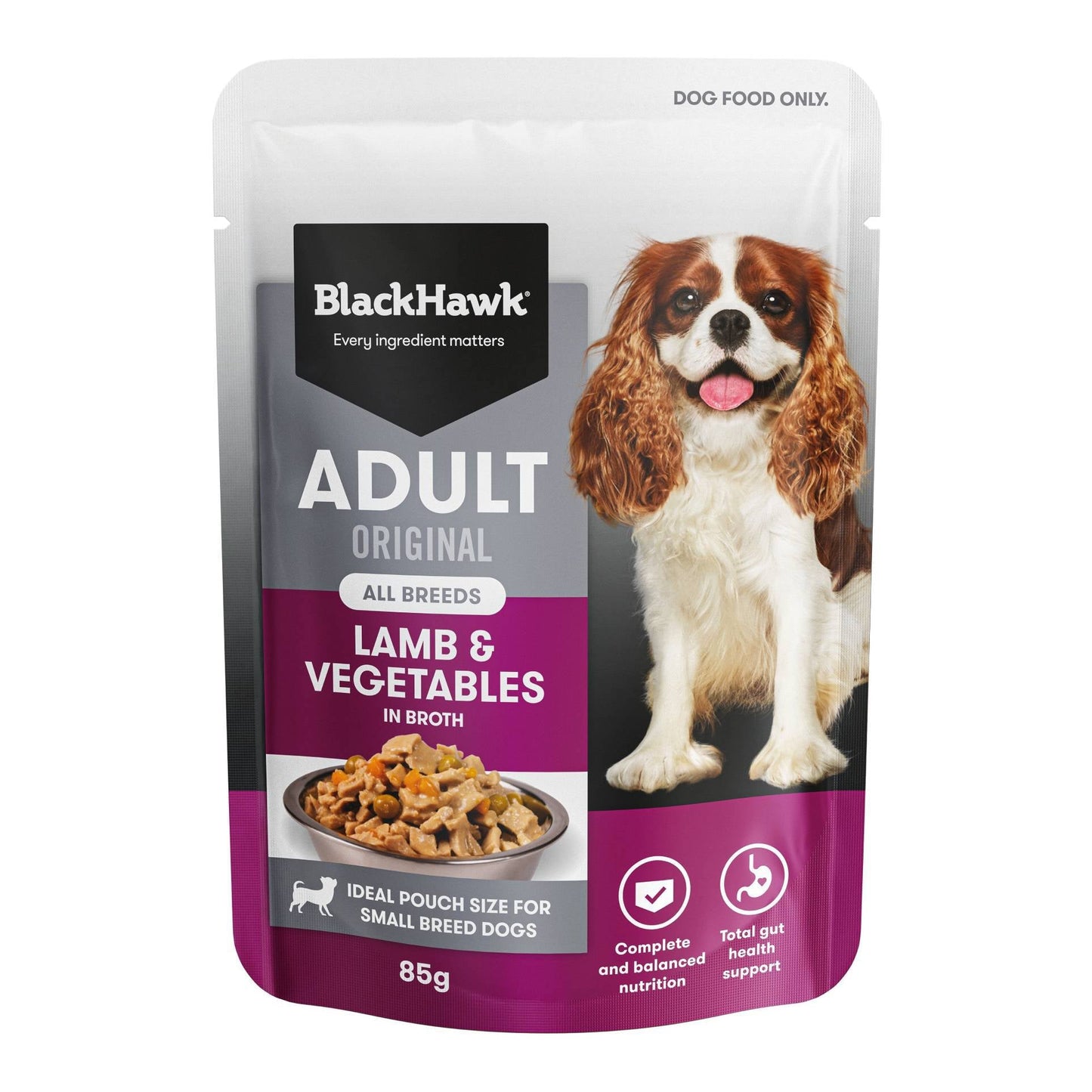 Black Hawk Wet Dog Food Adult Lamb and Vegetables 85g - Woonona Petfoods
