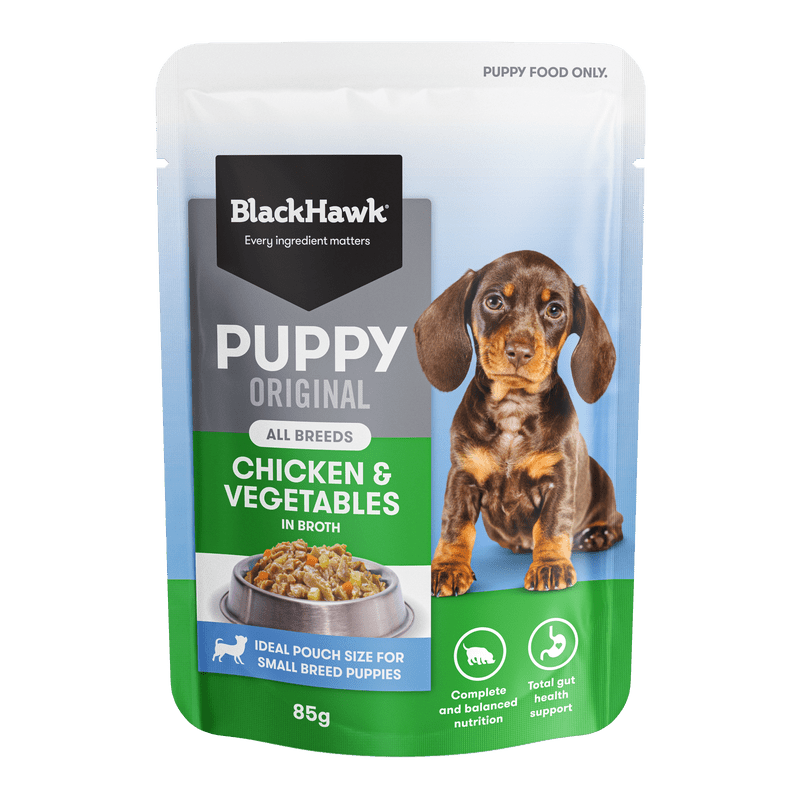 Black Hawk Wet Dog Food Puppy Chicken and Vegetable - Woonona Petfoods