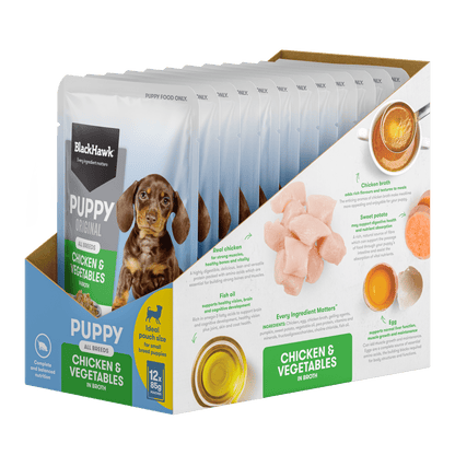 Black Hawk Wet Dog Food Puppy Chicken and Vegetable - Woonona Petfoods
