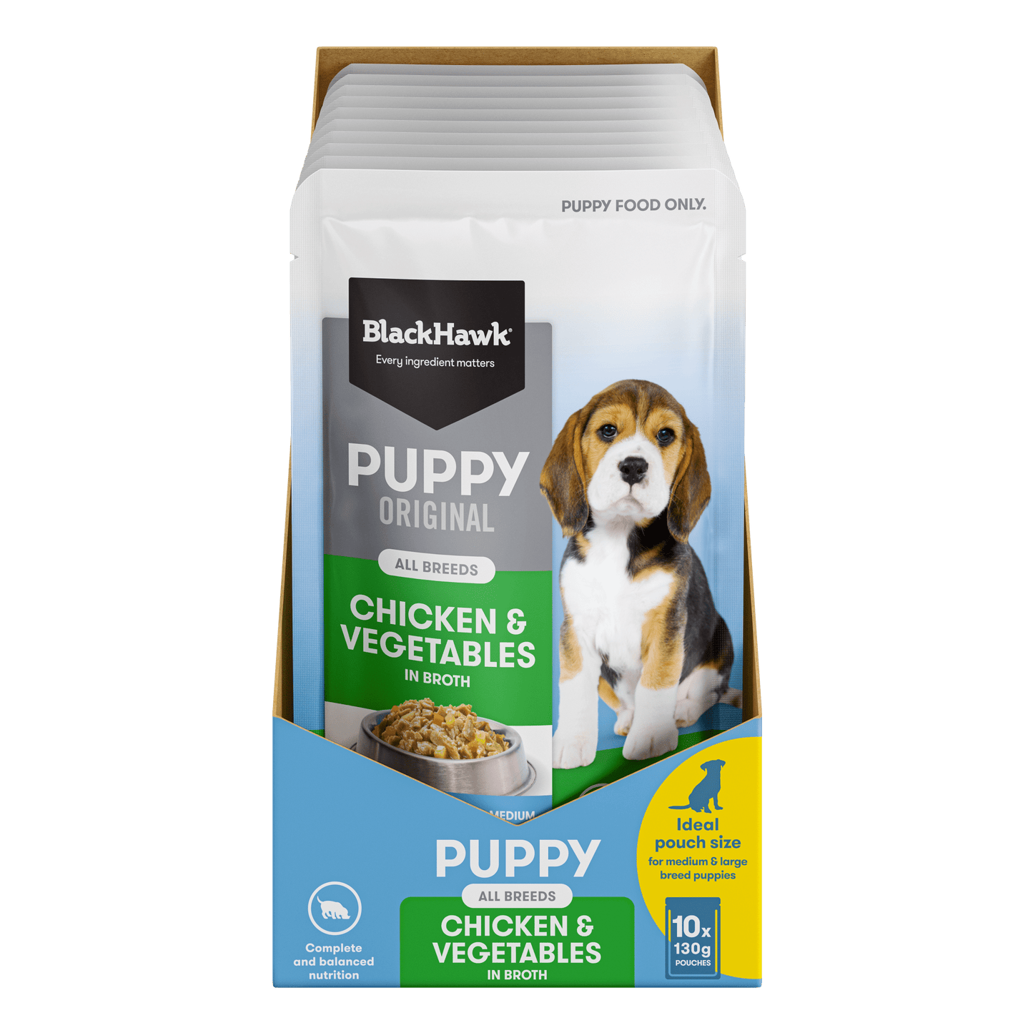 Black Hawk Wet Dog Food Puppy Chicken and Vegetables - Woonona Petfoods