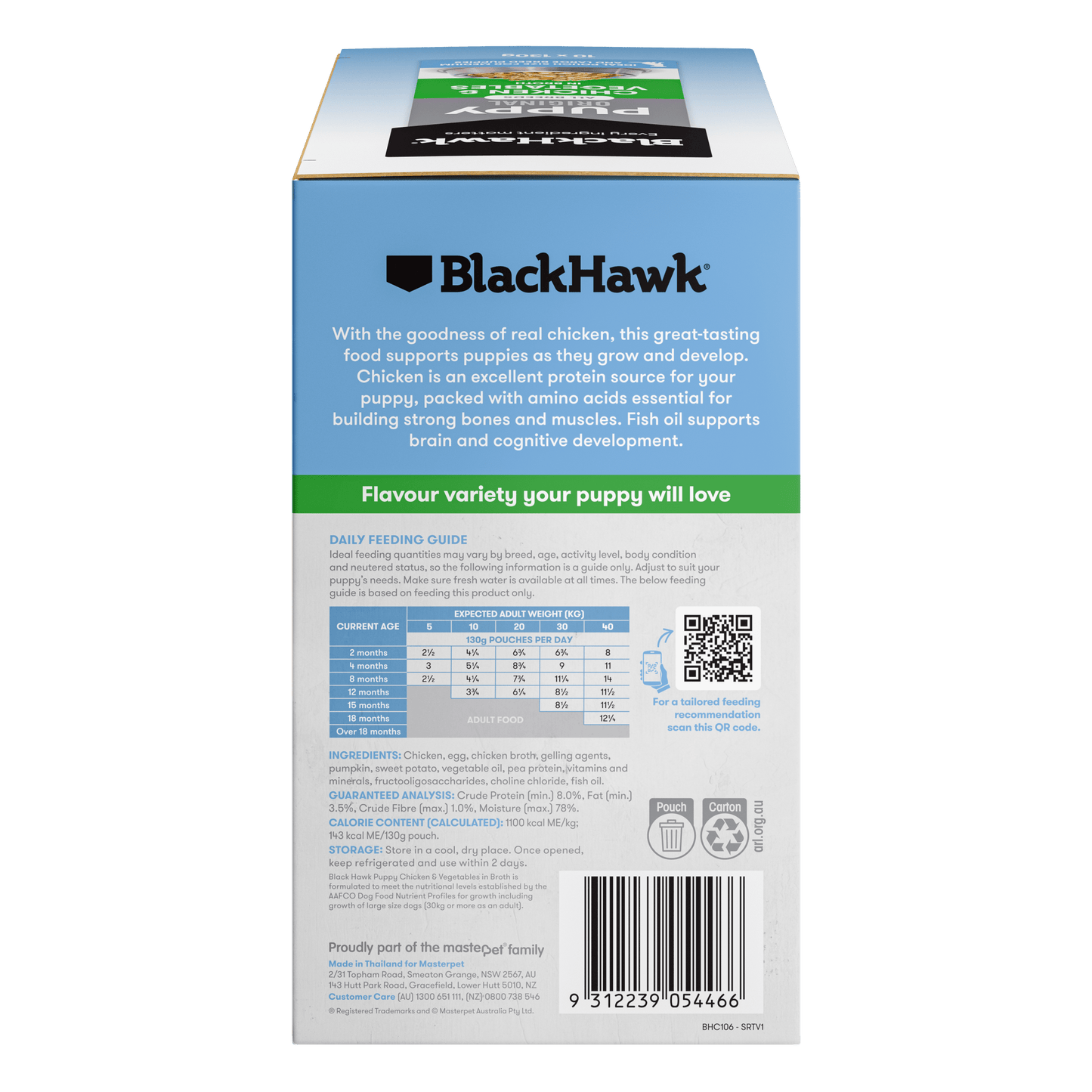 Black Hawk Wet Dog Food Puppy Chicken and Vegetables - Woonona Petfoods