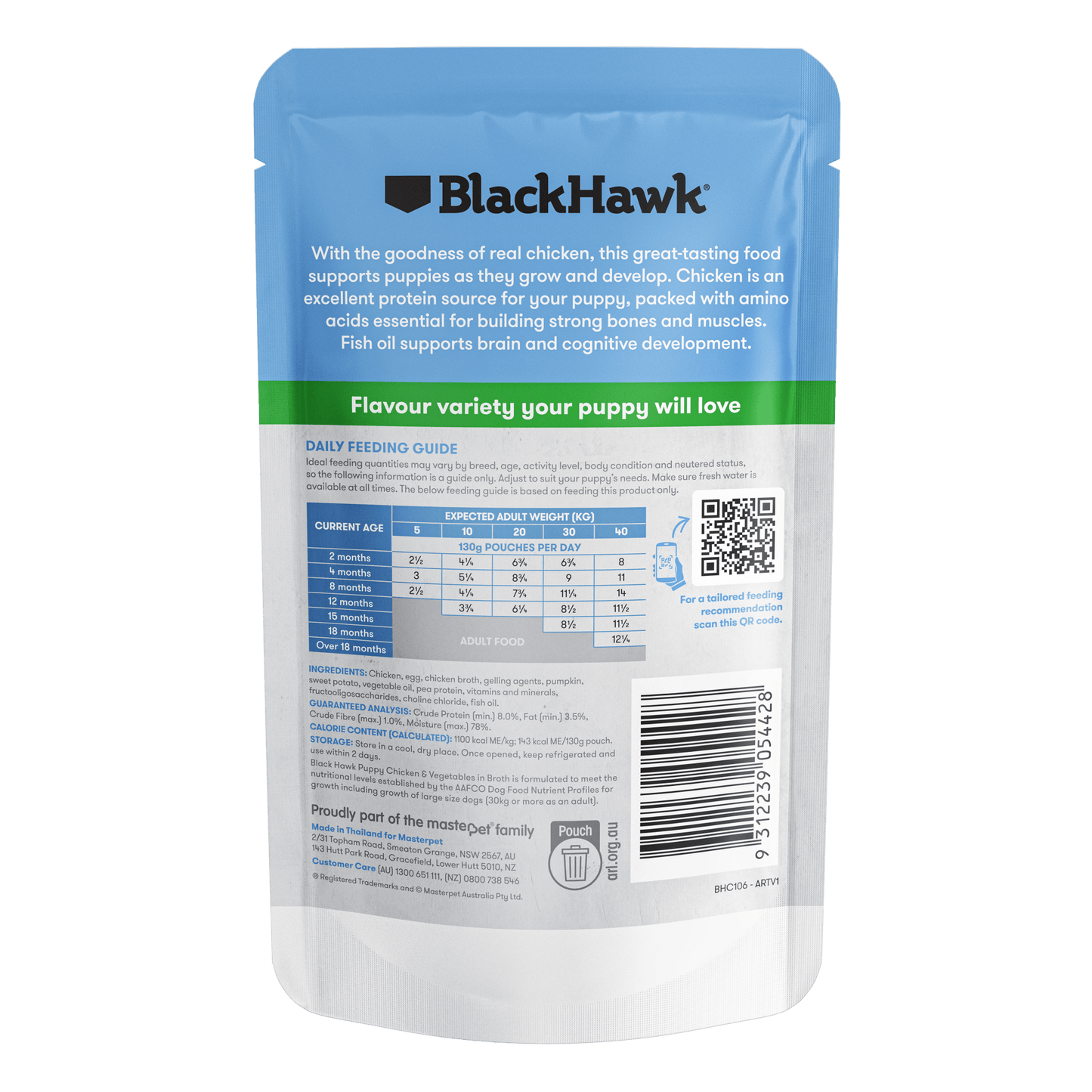 Black Hawk Wet Dog Food Puppy Chicken and Vegetables - Woonona Petfoods