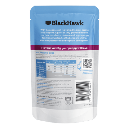 Black Hawk Wet Dog Food Puppy Lamb and Vegetables - Woonona Petfoods