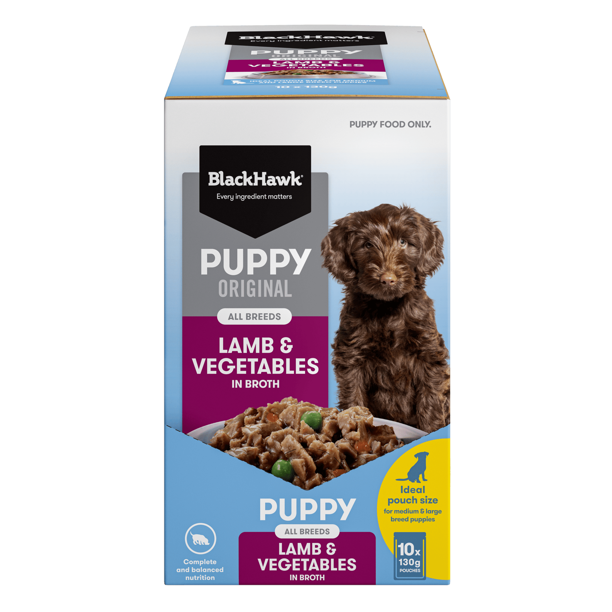 Black Hawk Wet Dog Food Puppy Lamb and Vegetables - Woonona Petfoods