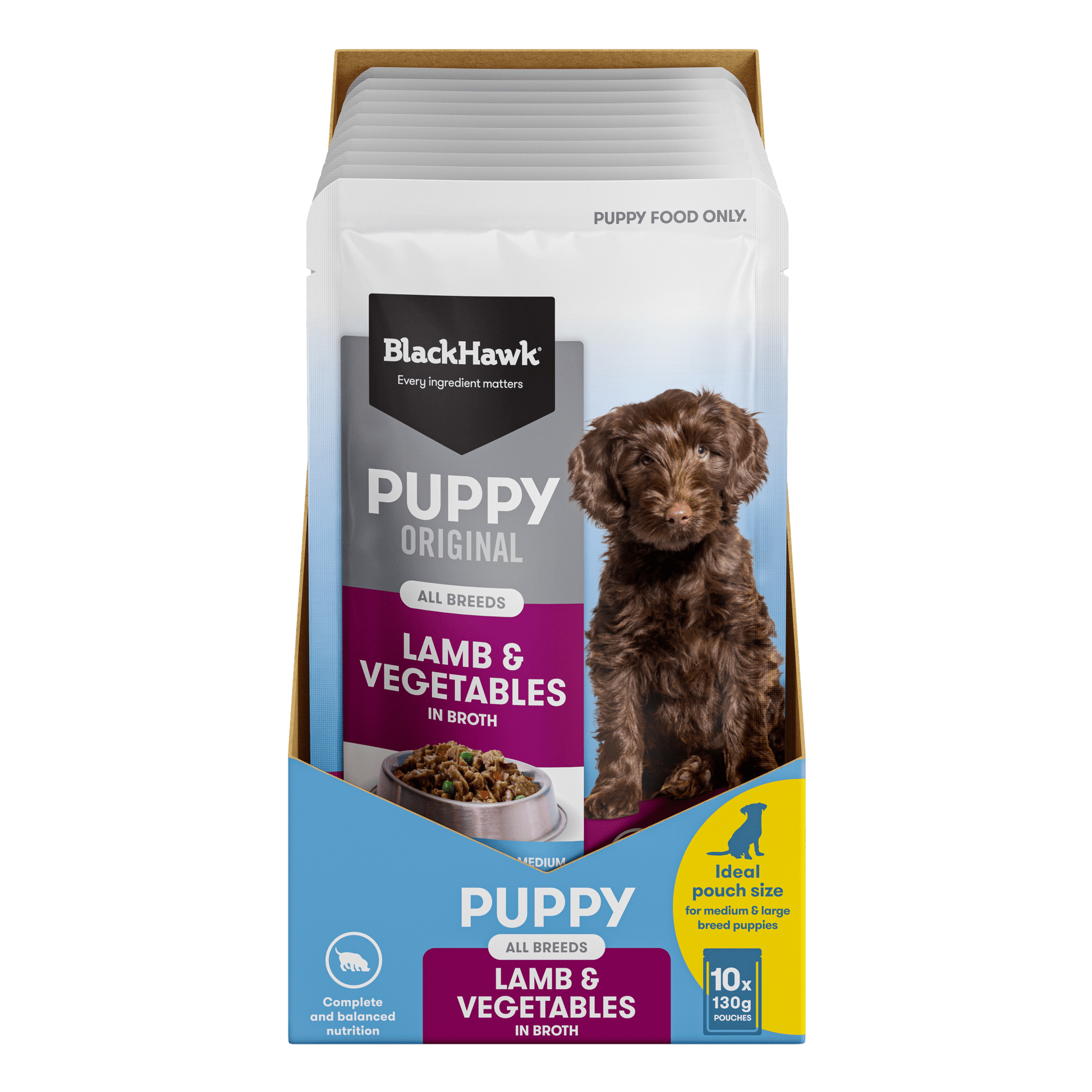 Black Hawk Wet Dog Food Puppy Lamb and Vegetables - Woonona Petfoods