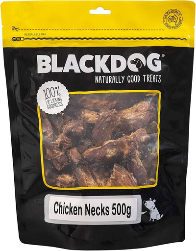 Blackdog Dried Chicken Necks 500g - Woonona Petfood & Produce