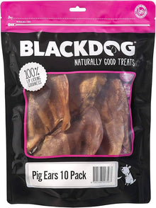 Blackdog Pig Ear 10 Pack - Woonona Petfoods