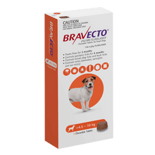 Bravecto Chew for Dogs 4.5 - 10kg Orange - Woonona Petfoods