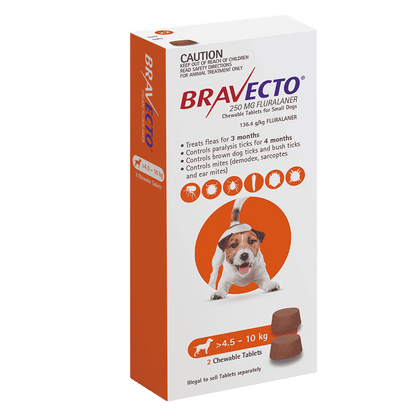Bravecto Chew for Dogs 4.5 - 10kg Orange - Woonona Petfoods