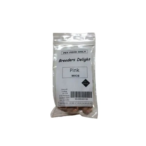 Breeders Delight Frozen Mice Pinkies 10 Pack - Woonona Petfoods