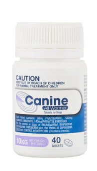 Canine All Wormer 40 x 10kg Tablets - Woonona Petfood & Produce