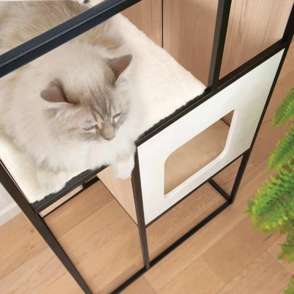 Catit Vesper Patio White with Scratcher Pad Large - Woonona Petfoods