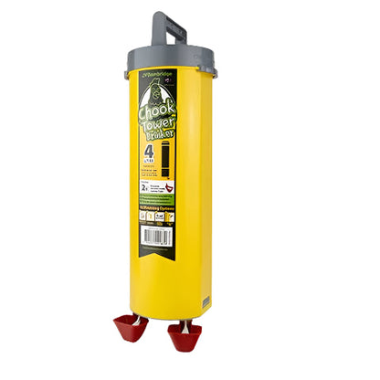 Chook Tower Drinker 4L - Woonona Petfood & Produce