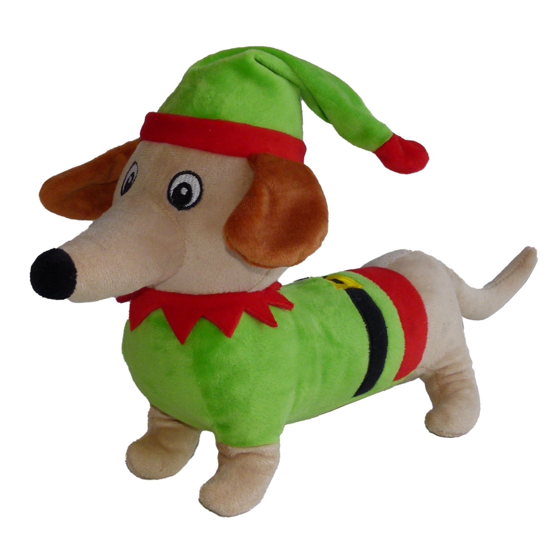 Christmas Dachshund with Green Hat K9 - Woonona Petfood & Produce