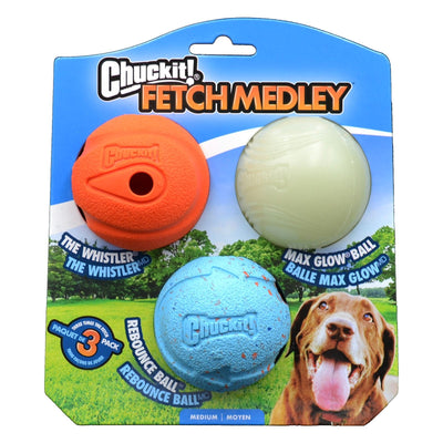 Chuckit Fetch Medley Ball 6cm Assorted 3 Pack - Woonona Petfoods