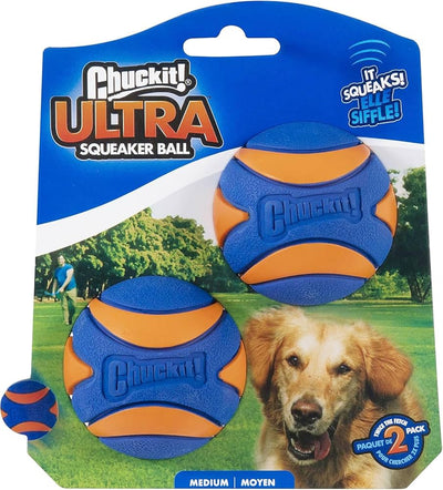 Chuckit Ultra Squeaker Ball Medium 2 Pack - Woonona Petfoods