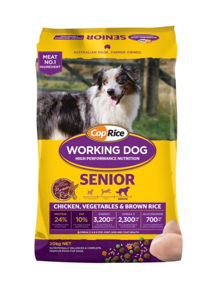 Coprice Working Dog Senior 20kg Chicken - Woonona Petfood & Produce