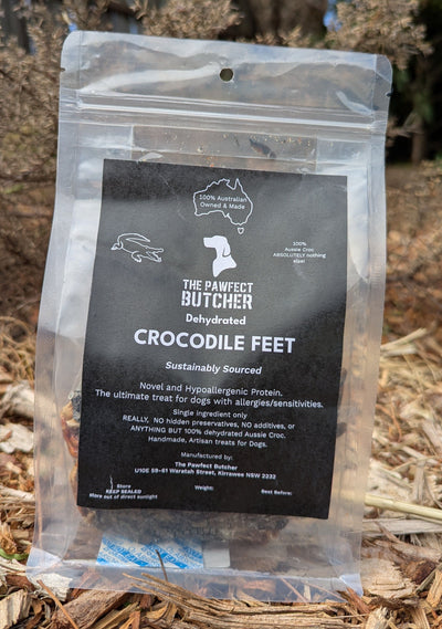 The Pawfect Butcher Crocodile Feet 5 Pack 100g